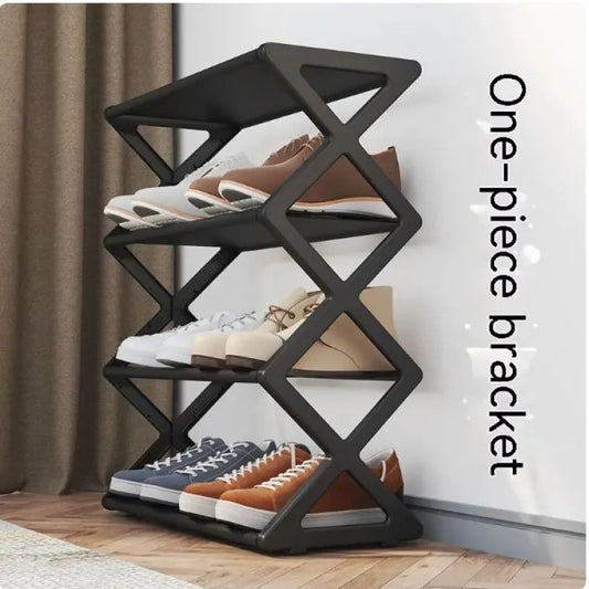 4 Layer X Shap Stackable Shoe Rack Shoe Stand Support Home Door Entrance Shoes Rack Space Saving Cabinet Shoe Storage Organizer